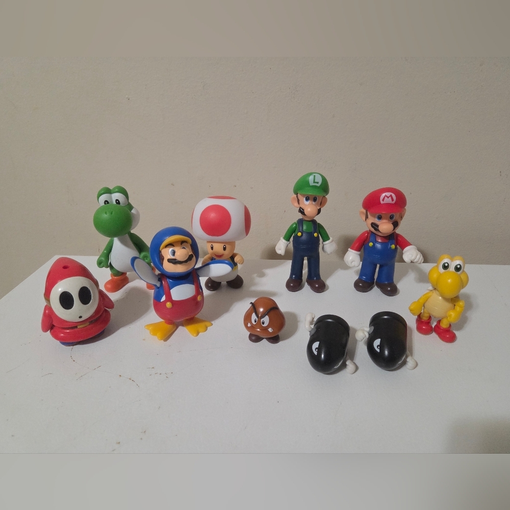 Nintendo Super Mario Action Figures Set Of 10